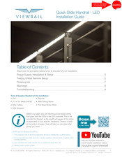 VIEWRAIL Quick Slide Handrail LED Installation Manual