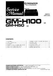 Pioneer GM-H50 Service Manual