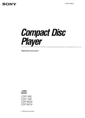 Sony CDP-390 Operating Instructions Manual