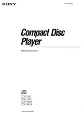 Sony CDP-M39 Operating Instructions Manual