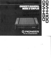 Pioneer GM-H100 Owner's Manual