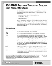 National Instruments SCC-RTD01 User Manual
