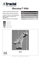 Alimak Tractel Blocstop BSA Installation, Operating And Maintenance Manual