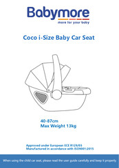 Babymore Coco i-Size Installation And Operation Instruction Manual