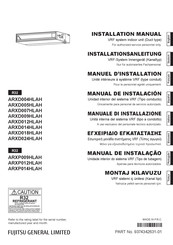 Fujitsu ARXD018HLAH Installation Manual