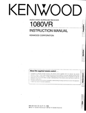 Kenwood 1080VR Instruction Manual