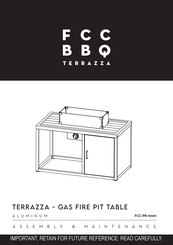 FCC BBQ TERRAZZA FCC-PB-10001 Assembly & Maintenance Manual