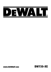 DeWalt DW735-XE Original Instructions Manual