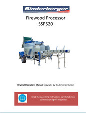 Binderberger SSP-M52-1 Original Operator's Manual
