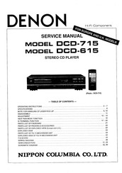 Denon DCD-715 Service Manual
