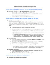 Innova R4N Troubleshooting Manual