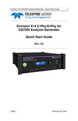 Teledyne Envision X14 Quick Start Manual
