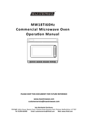 maestrowave MW18Ti60Hz Operation Manual