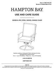 HAMPTON BAY GENEVA FRS60786S-ST5C Use And Care Manual
