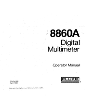 Fluke 8860A Operator's Manual