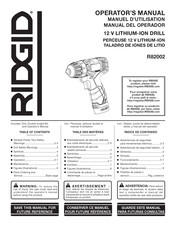 RIDGID R82002 Operator's Manual