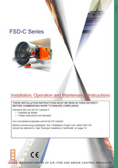 Maico BSB FSD-C Series Installation, Operation And Maintenance Instructions