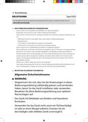 SOLIS GELATISSIMA 8503 Quick Start Manual