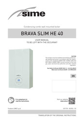 Sime Brava Slim HE 40 e User Manual