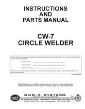 Bug-O Systems CW-7 Instructions And Parts Manual