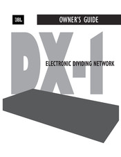 Harman JBL DX-1 Owner's Manual