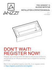 Anzzi AZ3060SH 16 Series Installation & Operation Manual