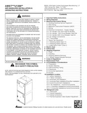 Maytag Amana AMST U1300 Series Installation & Operating Instructions Manual