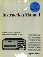 BRUEL & KJAER 2313 Instruction Manual