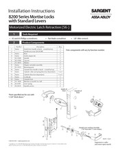 Assa Abloy SARGENT 8200 Series Installation Instructions Manual