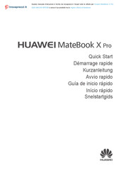 Huawei Matebook X Pro Quick Start Manual
