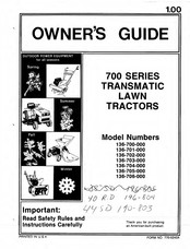 MTD 136-706-000 Owner's Manual