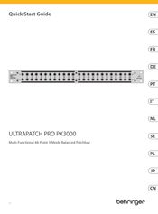 Behringer ULTRAPATCH PRO PX3000 Quick Start Manual