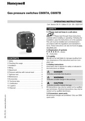 Honeywell C6097A Operating Instructions Manual