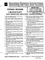 MTD 132-380 Operating And Service Instructions