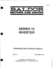 Baldor 12 Series Operating And Technical Manual