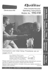 Panasonic Quasar Omnivision VHQ-41M Operating Instructions Manual