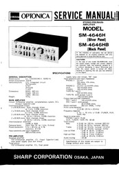 Sharp OPTONICA SM-4646HB Service Manual
