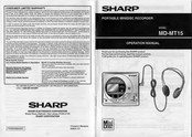 Sharp MD-MT15 Operation Manual