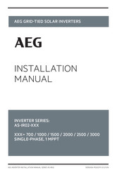 AEG AS-IR02-1500 Installation Manual