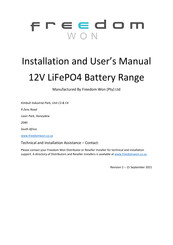 Freedom Won eTower 52V Installation And User Manual