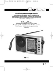 CTC Union Clatronic WE 611 Instruction Manual And Guarantee