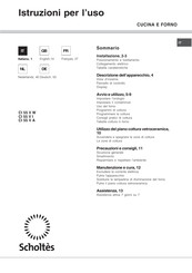 SCHOLTES CI 55 V W Operating Instructions Manual