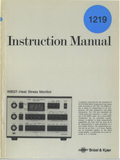 BRUEL & KJAER WBGT 1219 Instruction Manual