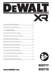 DeWalt XR DCD777 Original Instructions Manual