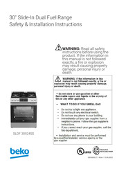 Beko SLDF 30524SS Safety & Installation Instructions
