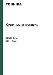Toshiba 32W2263DB Operating Instructions Manual