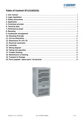Seifert 87121582USL User Manual