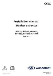 Wascomat H7-105 Installation Manual