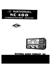 National NC 400 Instruction Manual