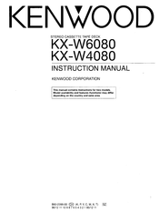 Kenwood KX-W6080 Instruction Manual